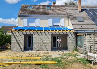 Extension de maison individuelle en parpaing – Annezin