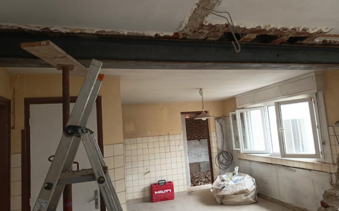 Percement de mur porteur et agrandissement d’une pièce à Béthune